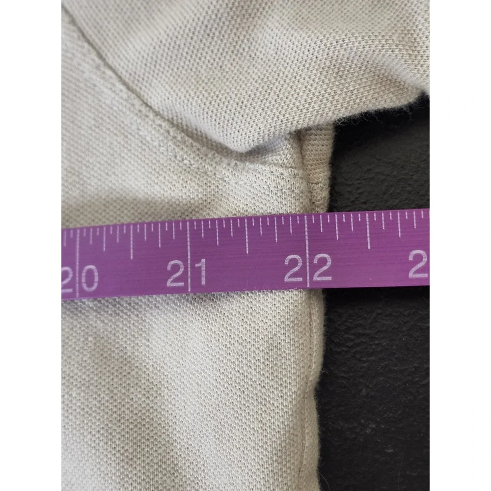 Banana Republic Shirt Mens Large Polo Tan Short‎ Sleeve Cotton Golf Preppy Rugby
